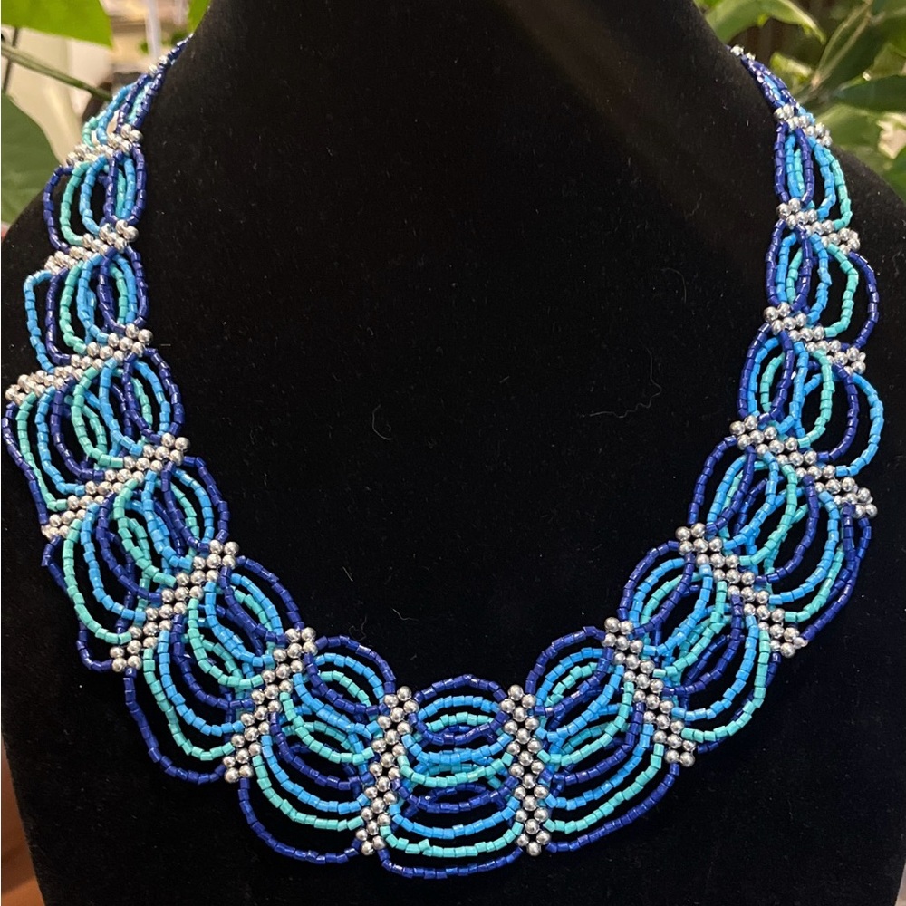 Ocean Wave Beaded Necklace